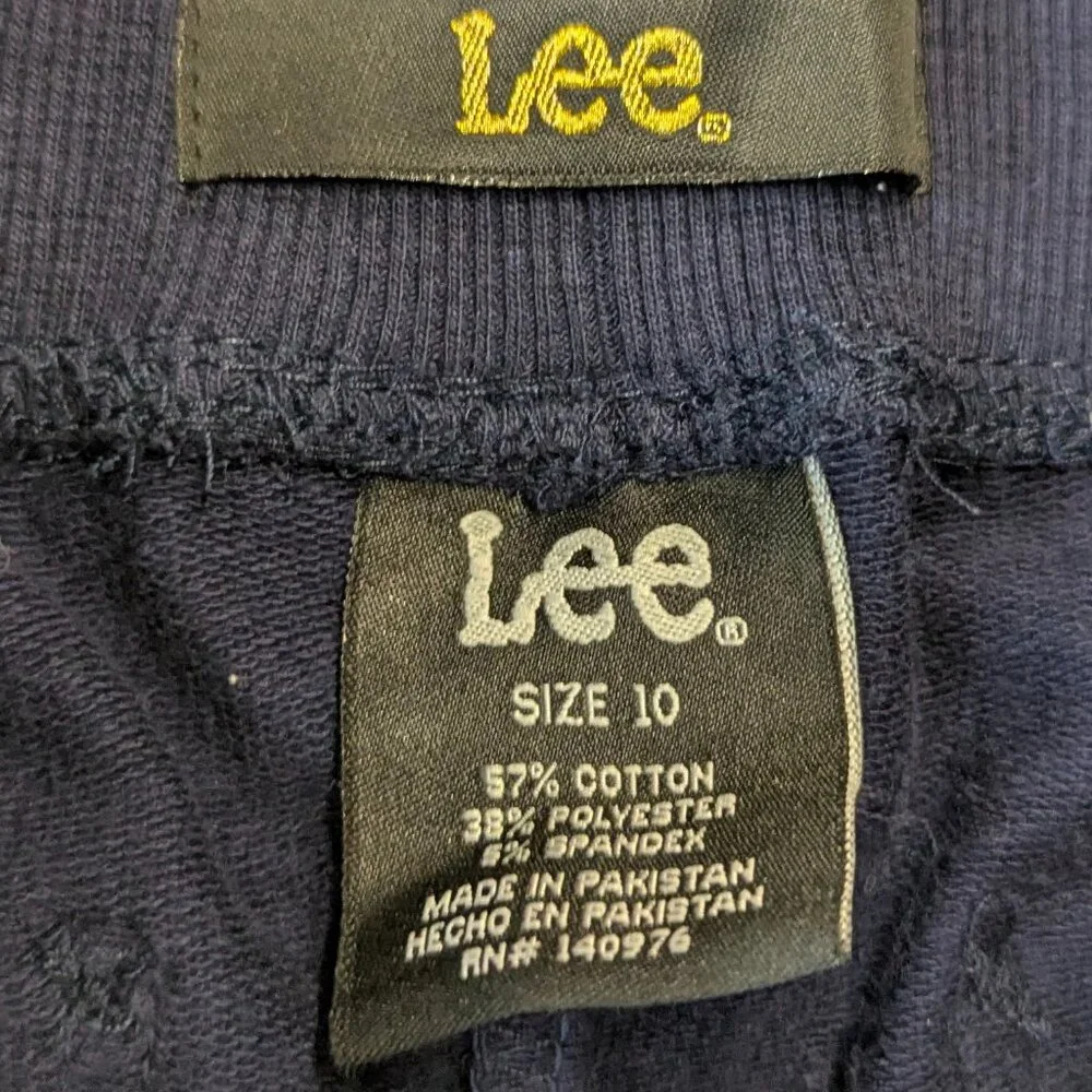 NWT Lee Size Medium (8-10) Navy Sweatpants and Zippered Hooded Jacket